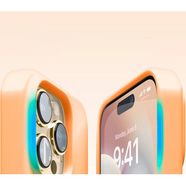 Elago для iPhone 14 Pro чехол Soft silicone (Liquid) Апельсин - фото 4