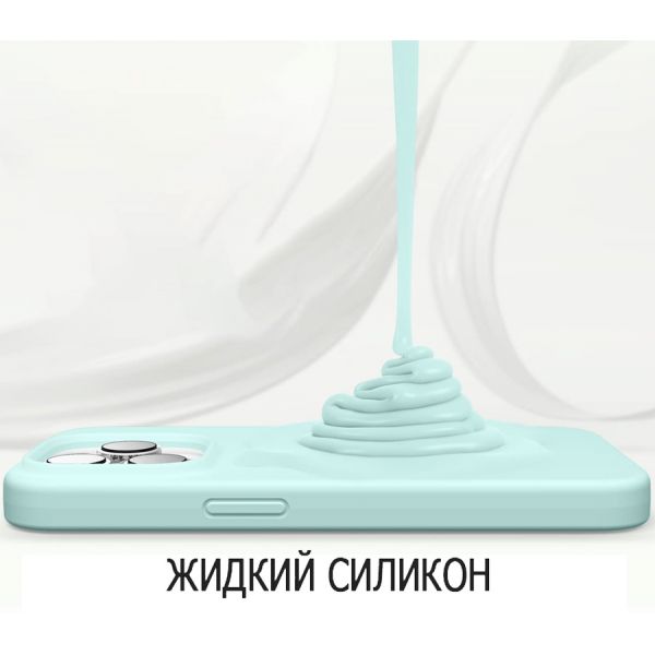 Elago для iPhone 14 Pro Max чехол Soft silicone (Liquid) мятный - фото 5