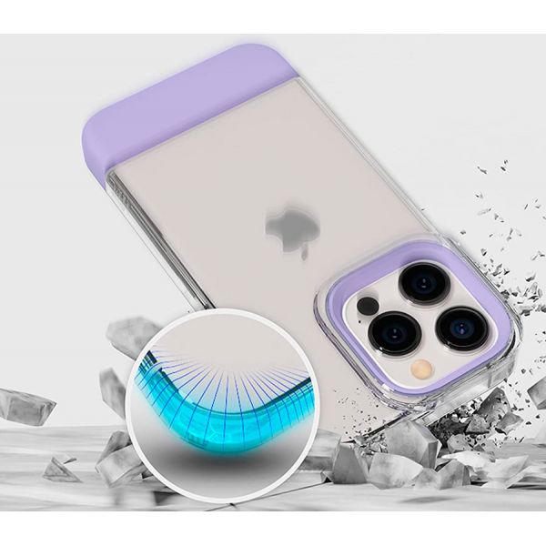 Elago для iPhone 14 Pro чехол GLIDE (tpu+pc) Прозрачный/Фиолетовый - фото 4
