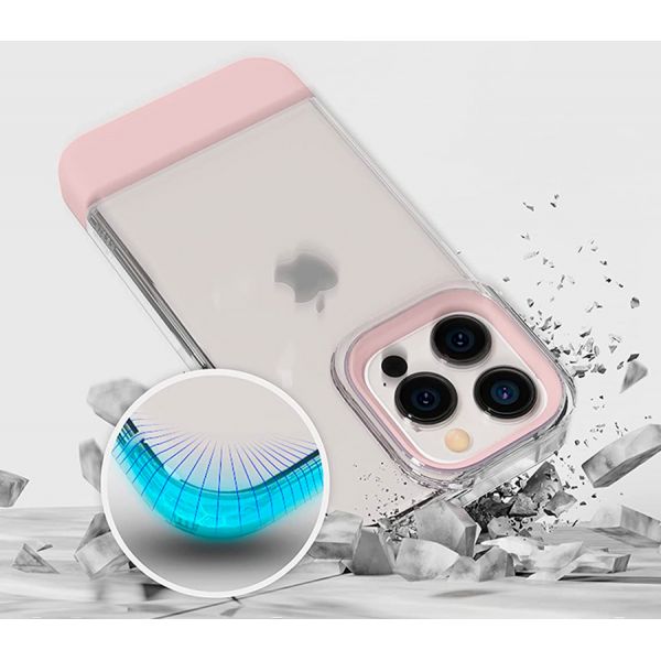 Elago для iPhone 14 Pro чехол GLIDE (tpu+pc) прозрачный-розовый - фото 3