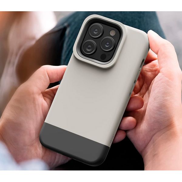 Elago для iPhone 14 Pro Max чехол GLIDE (tpu+pc) Камень/Темно-серый - фото 4