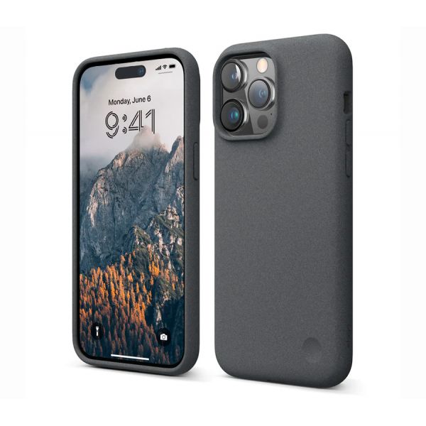 Elago для iPhone 14 Pro Max чехол PEBBLE (tpu/stone) Темно-серый - фото 1