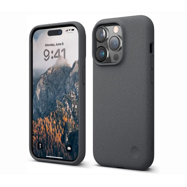 Elago для iPhone 14 Pro чехол PEBBLE (tpu/stone) Темно-серый - фото 1