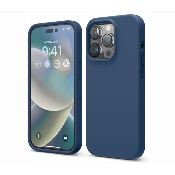 Elago для iPhone 14 Pro чехол Soft silicone (Liquid) Жан Индиго - фото 1