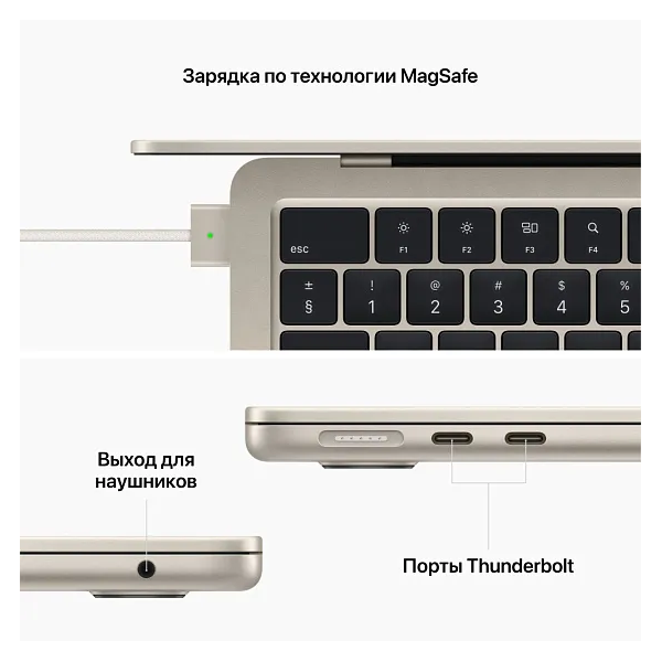 MacBook Air 13" «Сияющая звезда» 256гб, 2022г Чип Apple M2, (Для других стран) - фото 7
