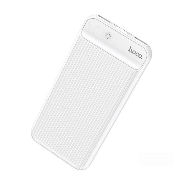 Внешний аккумулятор HOCO J52 10000мАч, 2 USB, с LED индикатором, 2.0A, белый - фото 2