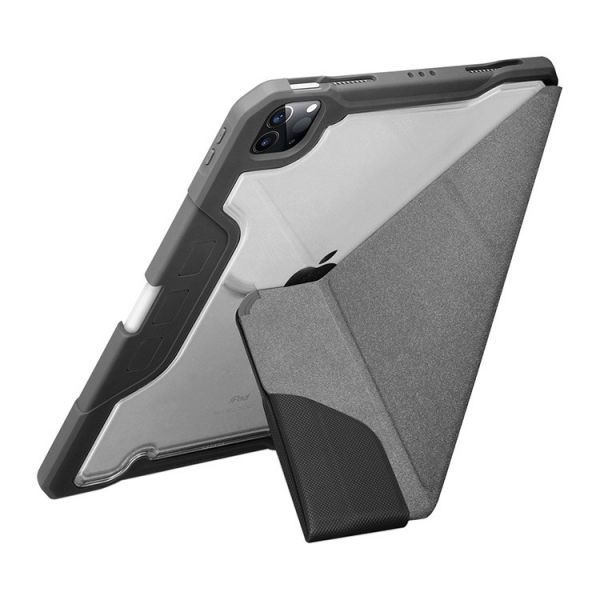 Чехол-книжка Uniq Trexa Anti-microbial для iPad Pro 11, полиуретан / поликарбонат, прозрачный / чёрный - фото 3