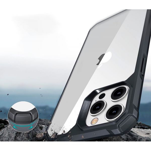 Чехол-накладка ESR Air Armor для iPhone 14 Pro, полиуретан (TPU), противоударный, чёрный / прозрачный - фото 3