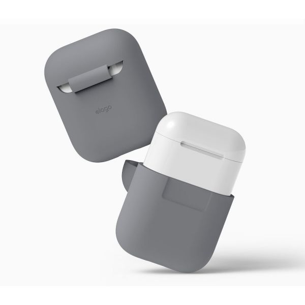 Чехол силиконовый Elago для AirPods Silicone case Средний серый - фото 2