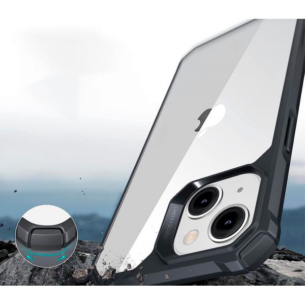 Чехол-накладка ESR Air Armor для iPhone 13/14, полиуретан (TPU), противоударный, чёрный / прозрачный - фото 2