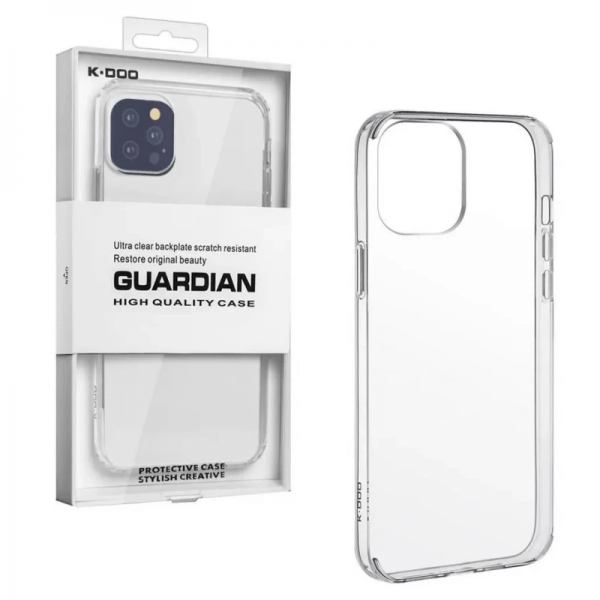 Чехол-накладка KADO Guardian для iPhone 14 Pro Max, полиуретан (TPU), (Crystal Clear) прозрачный - фото 4