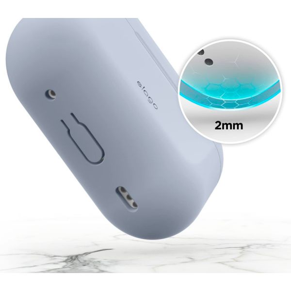 Чехол силиконовый Elago для AirPods Pro Silicone Hang case голубой - фото 2