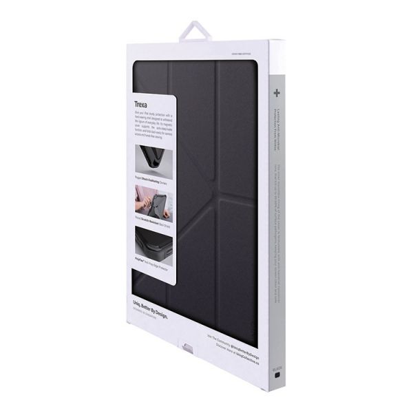 Чехол-книжка Uniq Trexa Anti-microbial для iPad Pro 11, полиуретан / поликарбонат, прозрачный / чёрный - фото 6