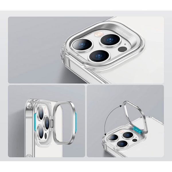 Чехол-накладка ESR Kickstand для iPhone 14 Pro, полиуретан (TPU), прозрачный - фото 4