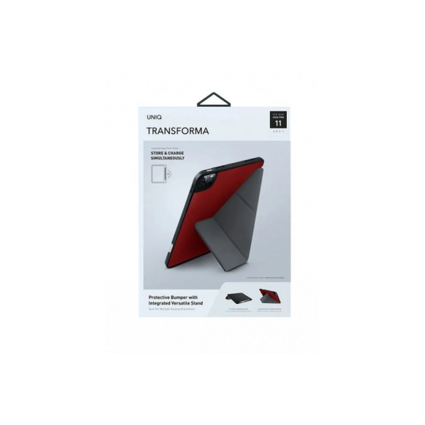 Чехол Uniq для iPad Pro 11 (2021/20) Transforma Anti-microbial красный - фото 5
