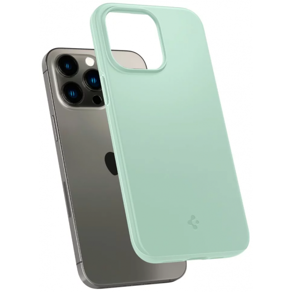 Чехол-накладка Spigen Thin Fit для iPhone 14 Pro, полиуретан (TPU), ультратонкий, (Apple Mint) Салатовый - фото 3