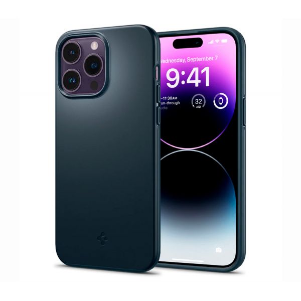 Чехол-накладка Thin Fit для iPhone 14 Pro Max, полиуретан (TPU), ультратонкий, (Metal Slate) темно-синий - фото 1