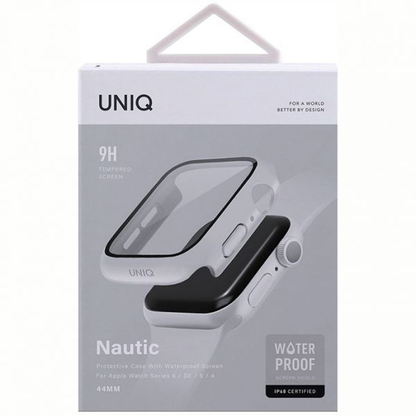Чехол Uniq для Apple Watch 44 mm Nautic +9H glass Water-resistant IP68 White - фото 4