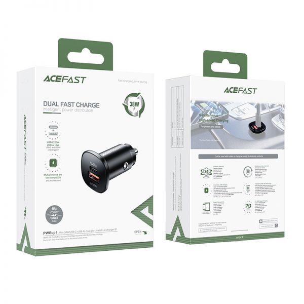 АЗУ ACEFAST B1 38W Mini 2USB (USB-C+USB-A) (черный) - фото 5
