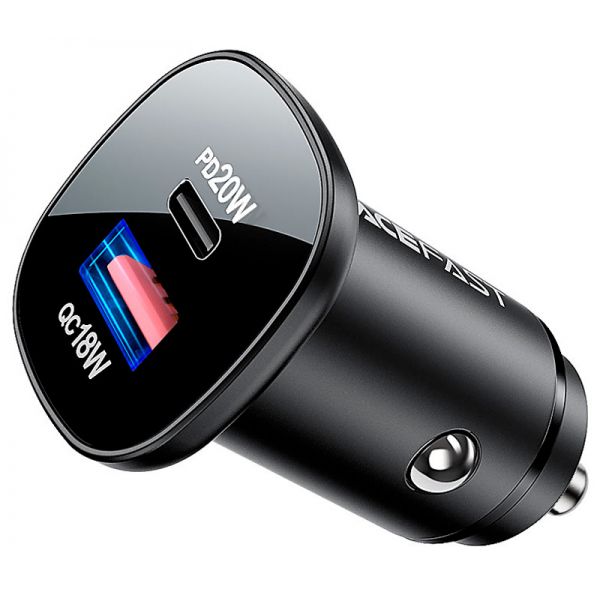 АЗУ ACEFAST B1 38W Mini 2USB (USB-C+USB-A) (черный) - фото 1