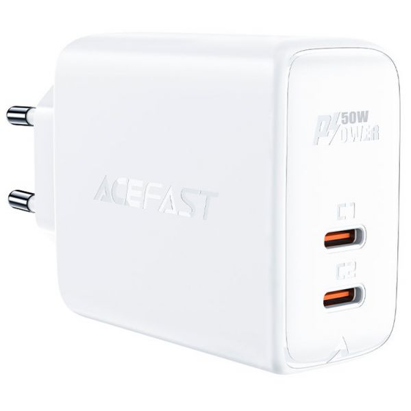 СЗУ ACEFAST A29 PD 50W 2USB-C (белый) - фото 1