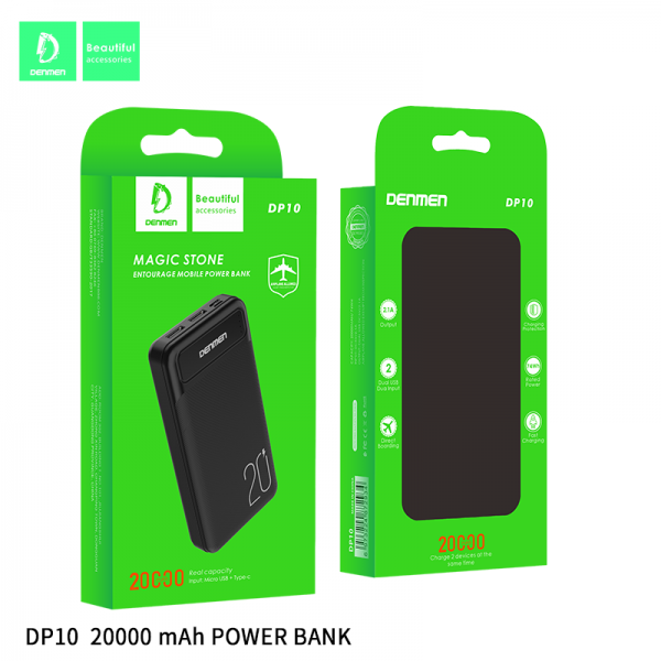 Внешний аккумулятор Denmen DP10, 20000mAh (черный) - фото 6