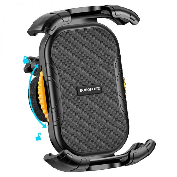 Держатель велосипедный Borofone BH59, Flyover, на руль (черный желтый) - фото 2