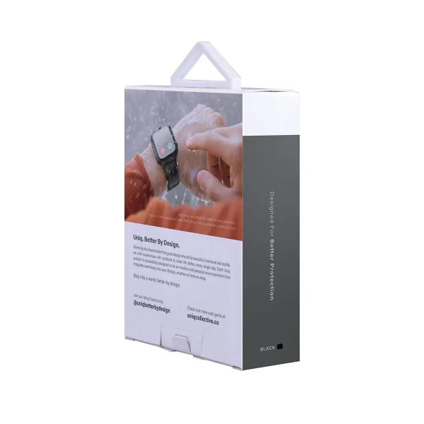 Чехол Uniq для Apple Watch 44 mm Nautic +9H glass Water-resistant IP68 черный - фото 4