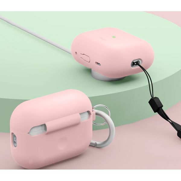 Чехол силиконовый Elago для AirPods Pro 2 чехол Silicone Hang case прекрасный розовый - фото 4
