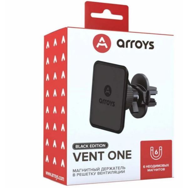 Автодержатель Arroys Vent One, магнитный, в решётку, чёрный - фото 5