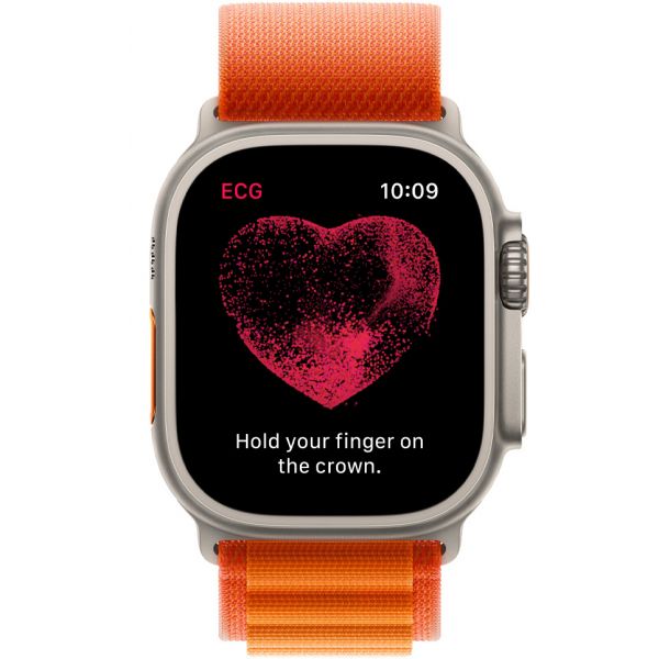 Apple Watch Ultra 2022, 49 мм, корпус из титана, ремешок Alpine оранжевый - фото 8