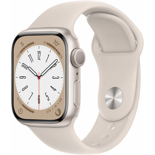 Apple Watch Series 8, 41 мм, алюминиевый корпус «сияющая звезда», спортивный ремешок «сияющая звезда» (S/M) - фото 1