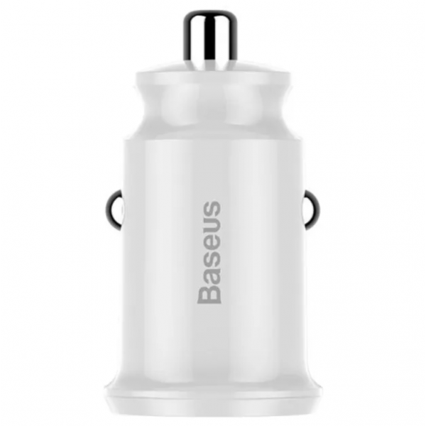 Автомобильное зарядное устройство Baseus Grain car charger, 2USB, 3.1A, белый - фото 4