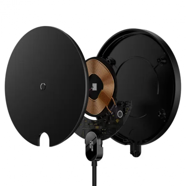 Беспроводное зарядное устройство Baseus Digital LED Display Gen 2 Wireless Charger, 15W, черный - фото 4