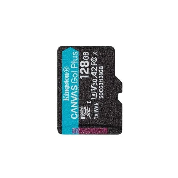 Карта памяти microSDXC Kingston Canvas GO! Plus 128 ГБ, 170MB/s, C10, UHS-I, U3, V30, A2, 4K UHD - фото 1