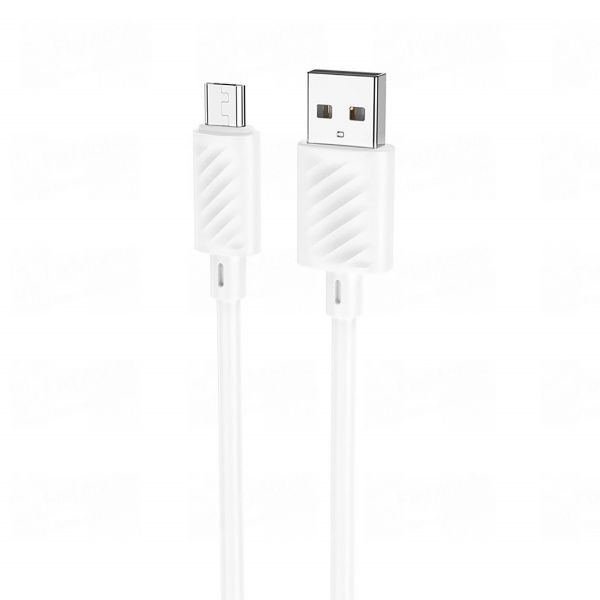 Кабель Hoco X88 с USB-A на MicroUSB, 1 метр, белый - фото 2