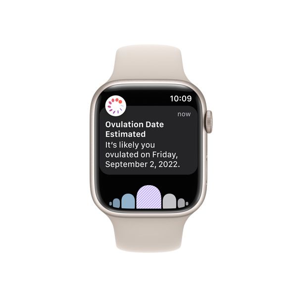 Apple Watch Series 8, 45 мм, алюминиевый корпус «сияющая звезда», спортивный ремешок «сияющая звезда» (M/L) - фото 4