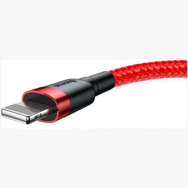 Кабель Baseus cafule Cable USB For lightning 2.4A 1M Red+Red - фото 5