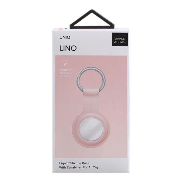 Чехол Uniq для Apple AirTag Lino Liquid силиконовый розовый - фото 4