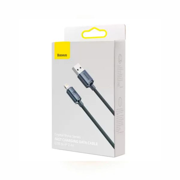 Кабель Baseus Crystal Shine Series Fast Charging Data Cable USB to iP 2.4A 2m Black - фото 6
