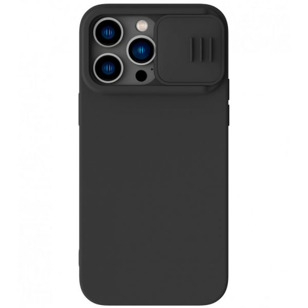 Чехол Nillkin для iPhone 14 Pro CamShield Silky Magnetic Silicone Элегантный черный - фото 1