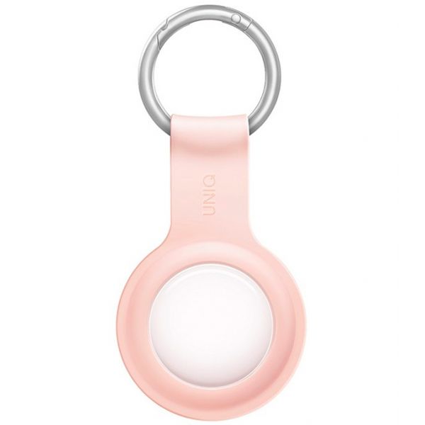 Чехол Uniq для Apple AirTag Lino Liquid силиконовый розовый - фото 1