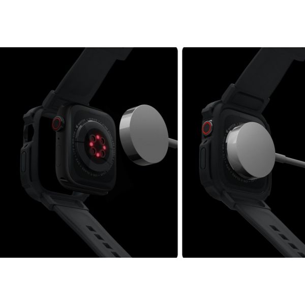 Ремешок Elago для Apple Watch 44/45 mm чехол+ремешок Armor band черный - баннер 3