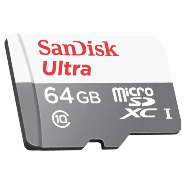 Карта памяти microSDXC Sandisk 64 ГБ, 100MB/s, C10, UHS-I, FullHD, без адаптера - фото 2