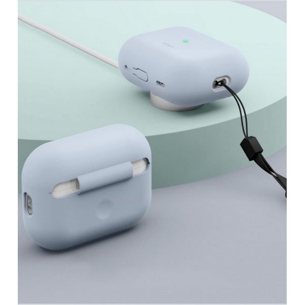 Чехол силиконовый Elago для AirPods Pro 2 чехол Silicone case Светло-синий - фото 3