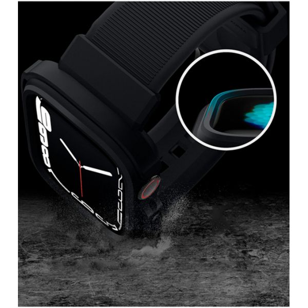 Ремешок Elago для Apple Watch 44/45 mm чехол+ремешок Armor band черный - баннер 4