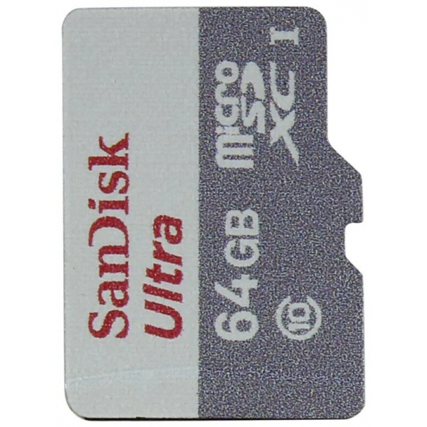 Карта памяти microSDXC Sandisk 64 ГБ, 100MB/s, C10, UHS-I, FullHD, без адаптера - фото 3