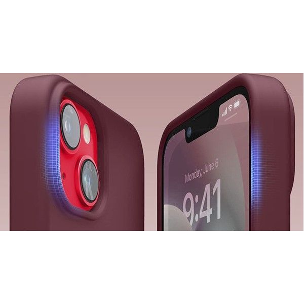 Elago для iPhone 14 чехол Soft silicone (Liquid) Бургундия - фото 3
