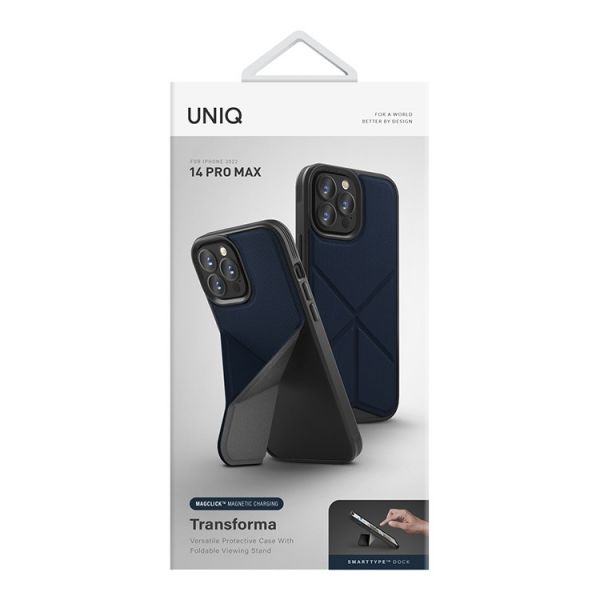Uniq для iPhone 14 Pro Max чехол Transforma голубой (MagSafe) - фото 6