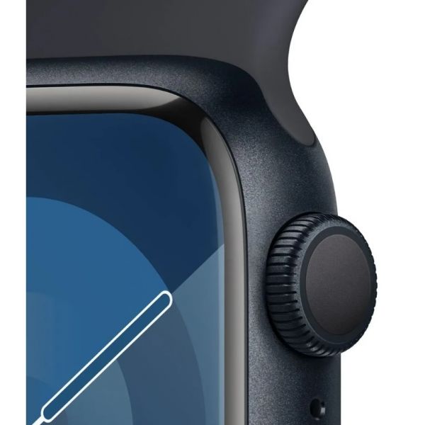 Apple Watch Series 9, 41 мм, алюминиевый «тёмная ночь», спортивный «тёмная ночь» (M/L), (Другие страны) - фото 5